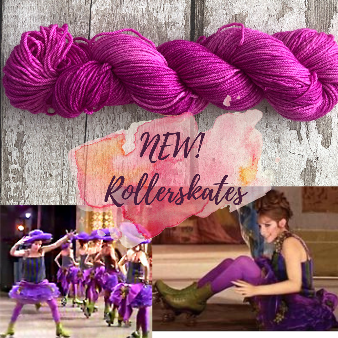 Hand Dyed Yarn 4ply Slub Rollerskate