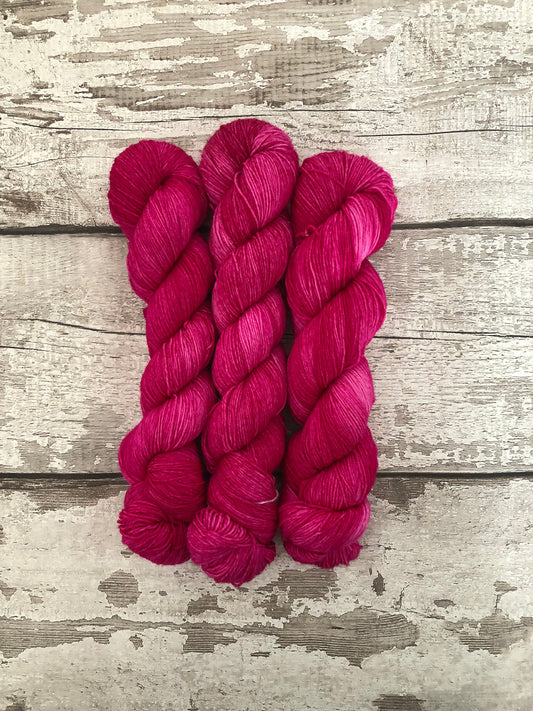 Hand Dyed Yarn 100% Merino 4ply Rebel Girl